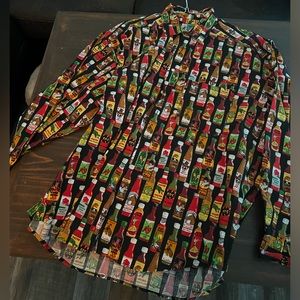 Size xl Johnny cotton hot sauce button up shirt